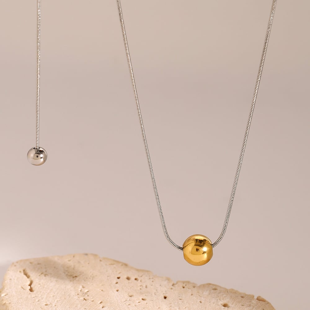 1 piece simple series simple geometric stainless steel  gold plated women pendant necklaces h5Picture3
