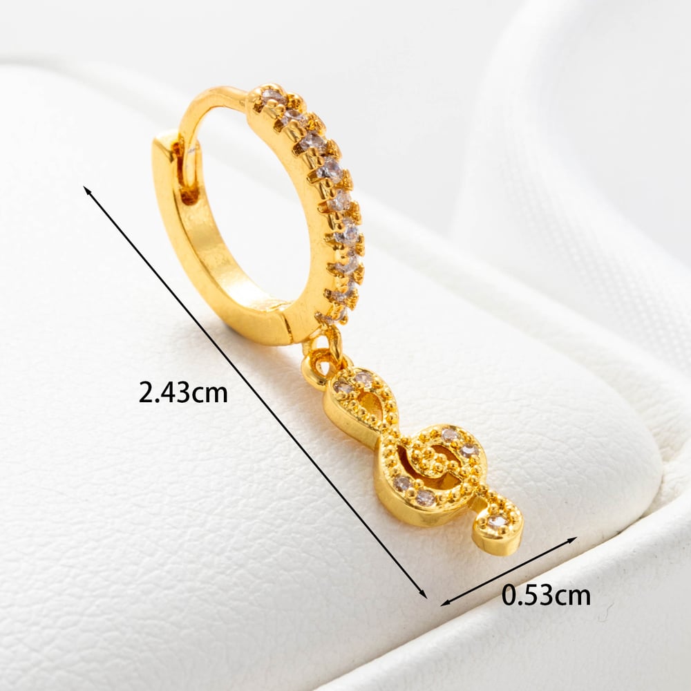 1 Piece Simple Series Simple Geometric Copper No Plating Material Zircon Women Stud Earrings Picture5
