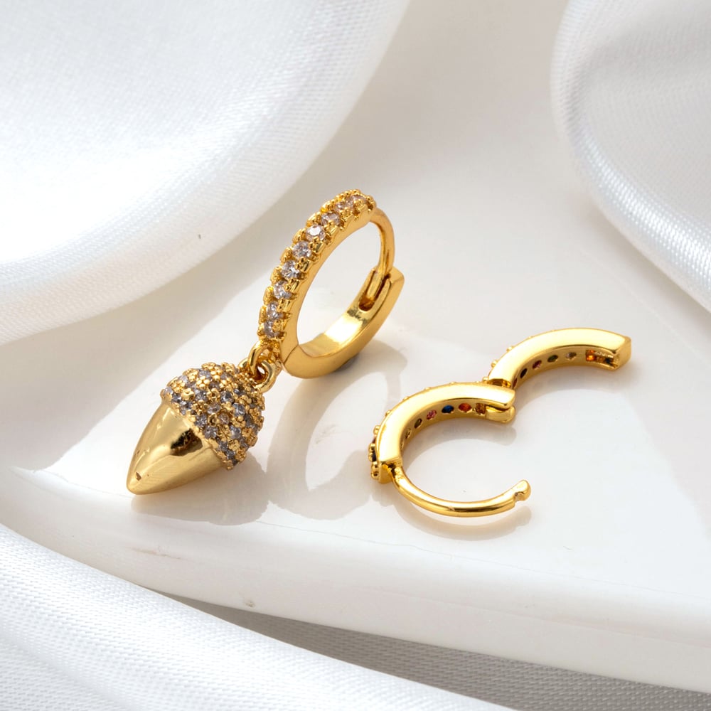 1 Piece Simple Series Simple Heart Copper No Plating Material Zircon Women Stud Earrings Picture7