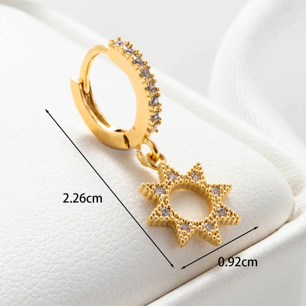 1 Piece Simple Series Simple Heart Copper No Plating Material Zircon Women Stud Earrings Picture5