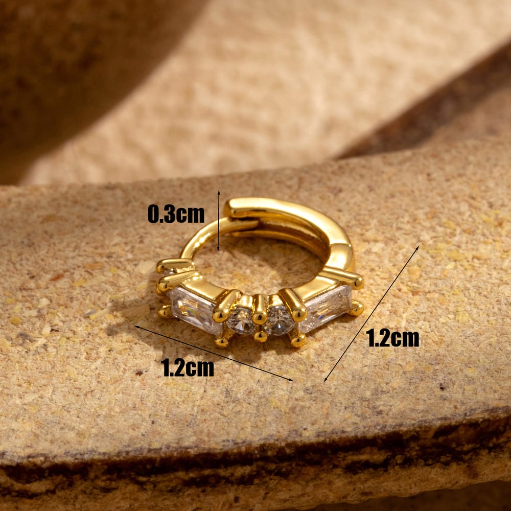 1 Piece Simple Series Classic Cross Titanium Steel No Plating Material Zircon Women Stud Earrings Picture4