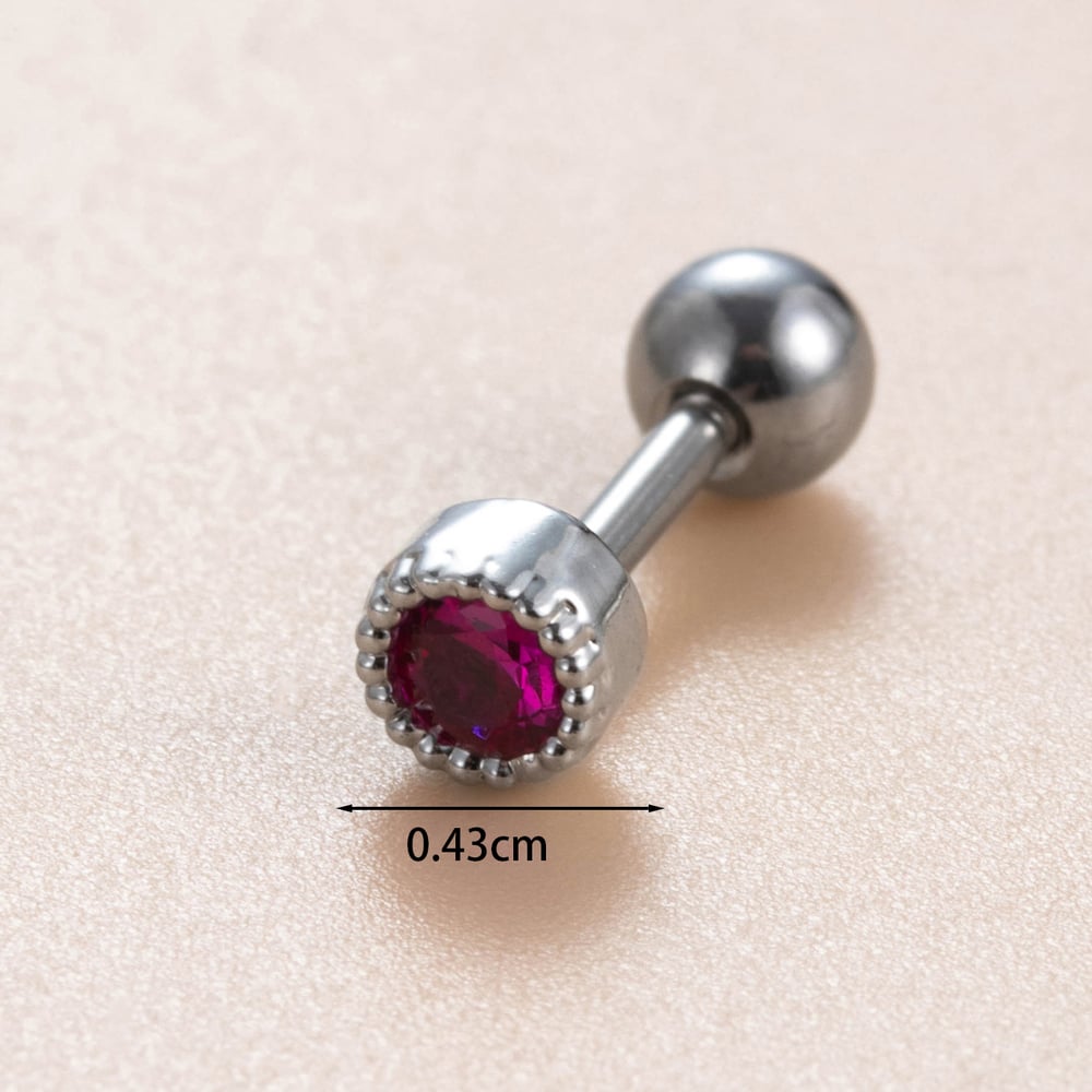 1 Piece Simple Series Classic Geometric Copper No Plating Material Zircon Women Stud Earrings Picture5