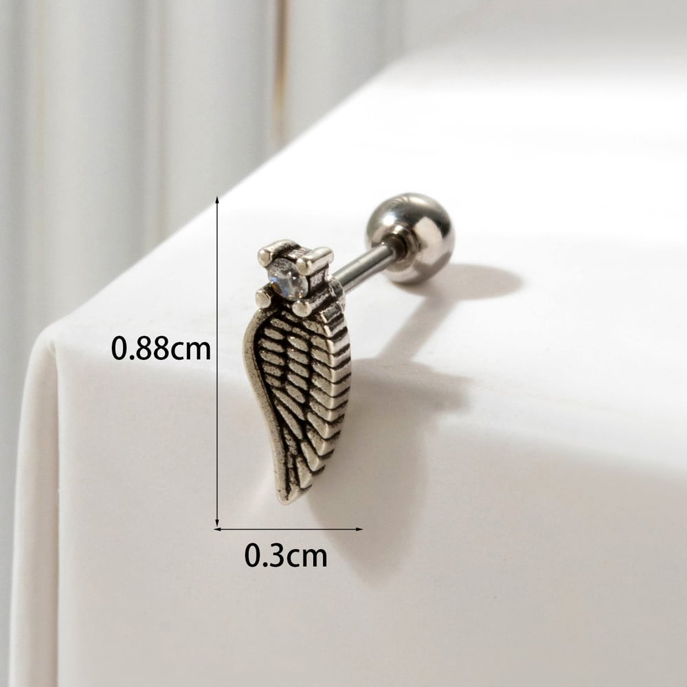 1 Piece Simple Series Classic Animal Titanium Steel No Plating Material Zircon Women Stud Earrings Picture6