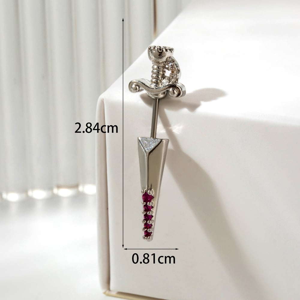 1 Piece Simple Series Classic Heart Titanium Steel No Plating Material Zircon Women Stud Earrings Picture4