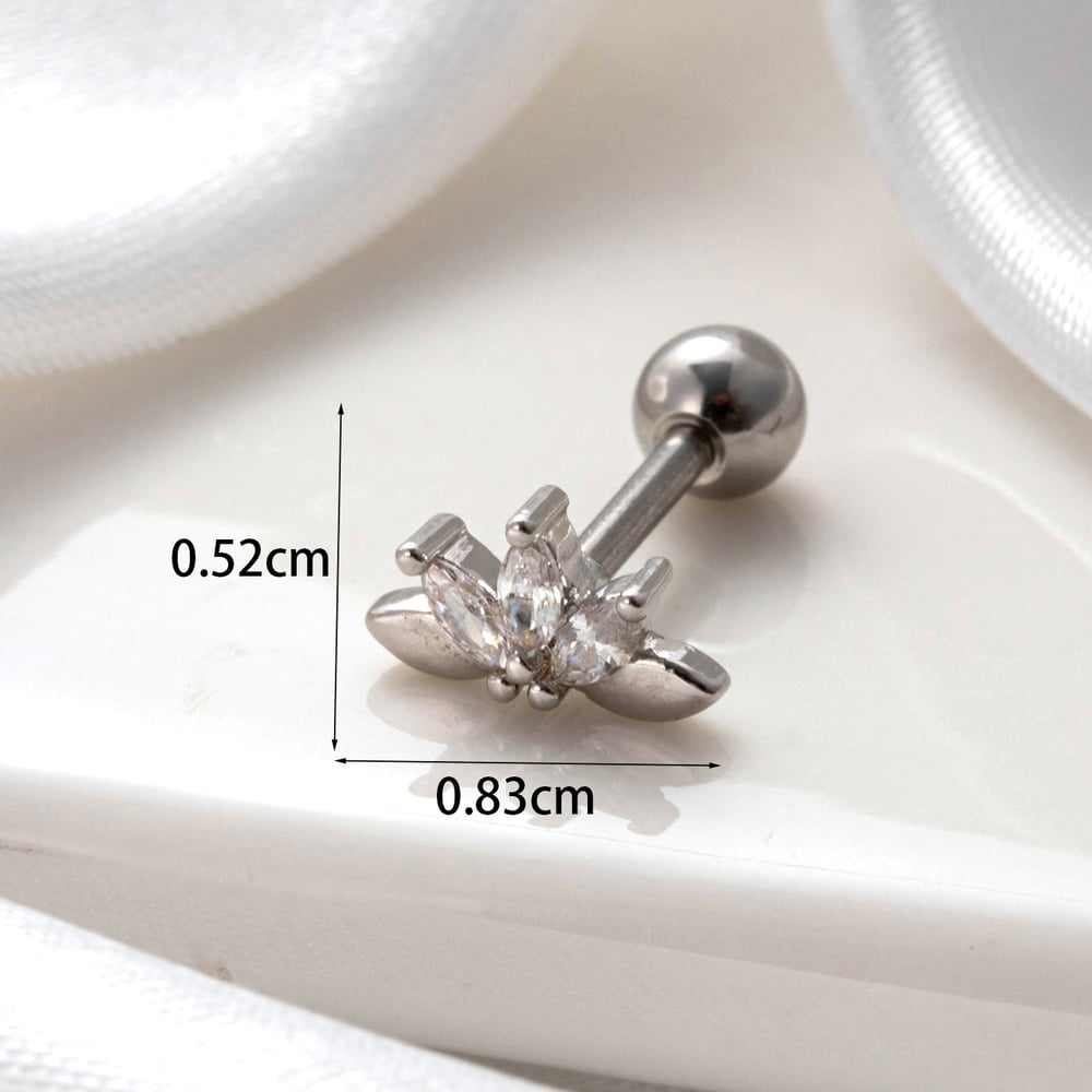 1 Piece Simple Series Simple Geometric Copper No Plating Material Zircon Women Stud Earrings Picture4