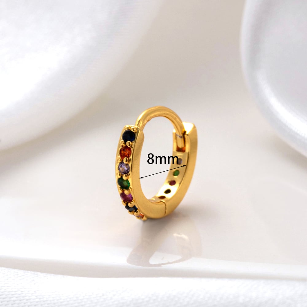 1 Piece Simple Series Simple Flower Copper No Plating Material Zircon Women Stud Earrings Picture7