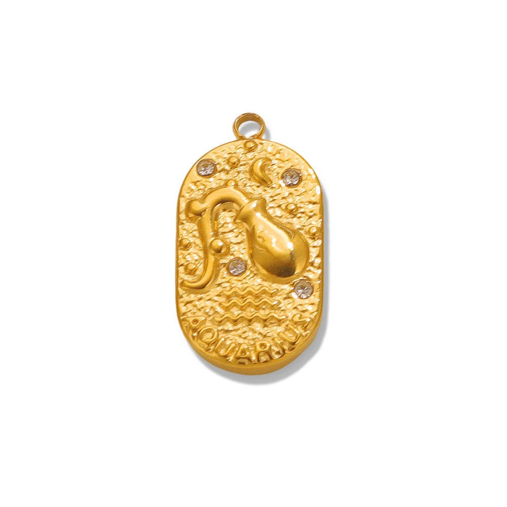 1 pair simple series retro geometric stainless steel  gold plated rhinestone women pendants h5Picture4