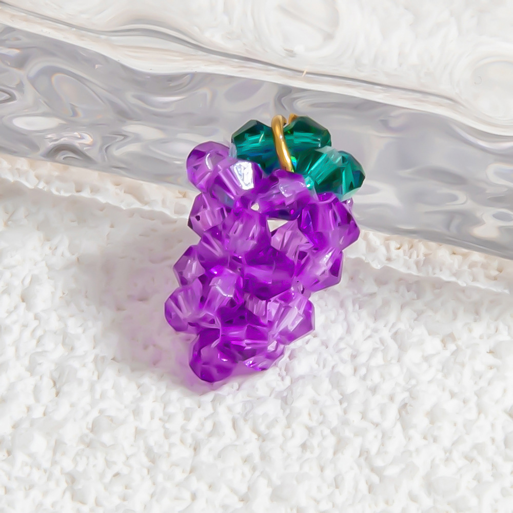 1 Piece Romantic Series Sweet Casual Fruit Glass Woven DIY Women's Pendants h5Picture5