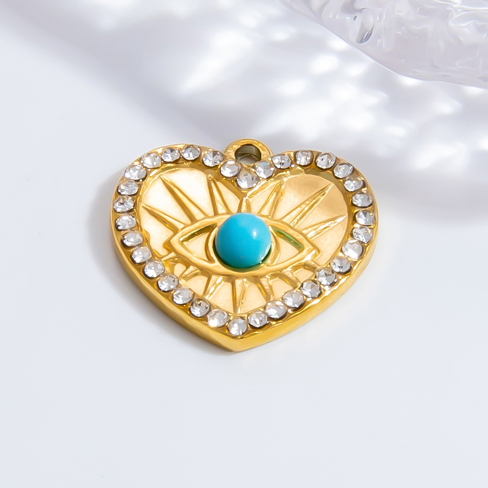 1 Piece Classic Series Retro Eye Stainless Steel Gold Color DIY Women's Pendants h5Picture7