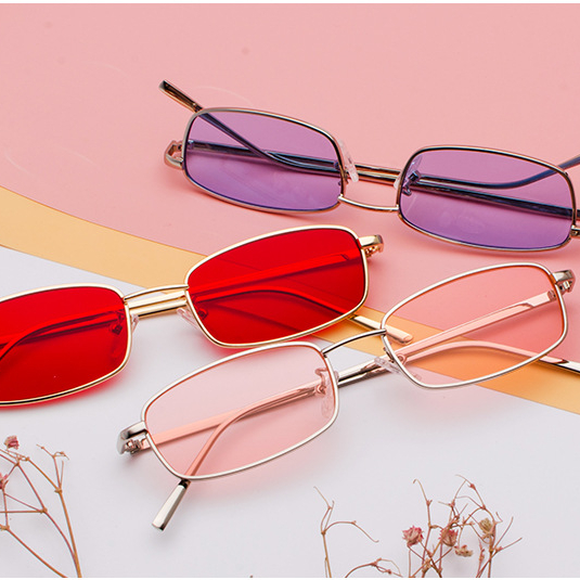 1 pair of fashionable and sweet solid - colored metal - spliced women's sunglasses h5Picture8