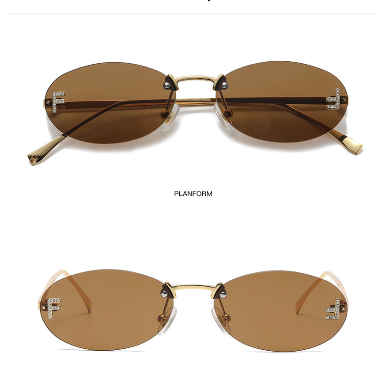 1 par de gafas de sol de aleación de color sólido de uso diario de serie simple para mujer h5Imagen5