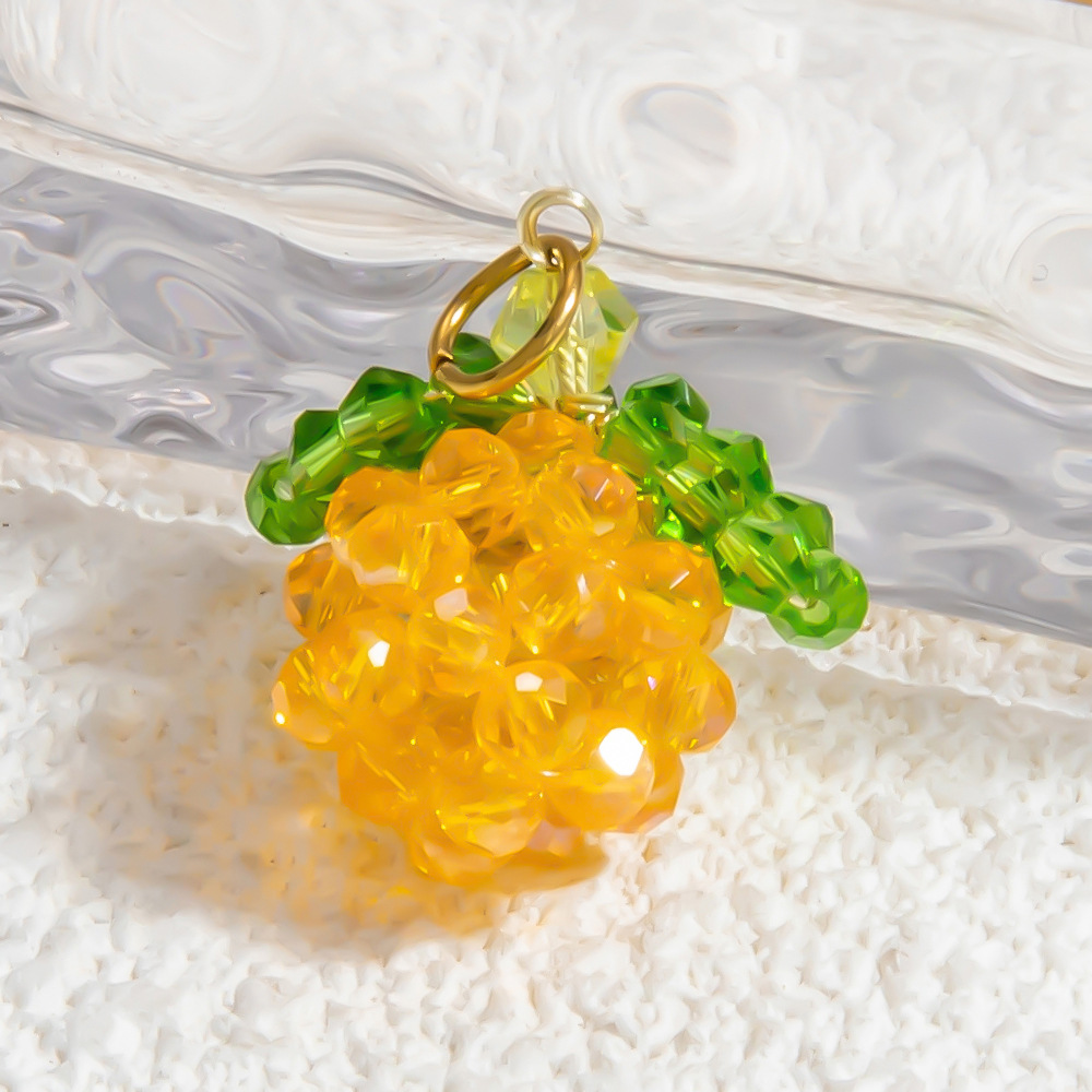 1 Piece Romantic Series Sweet Casual Fruit Glass Woven DIY Women's Pendants h5Picture6