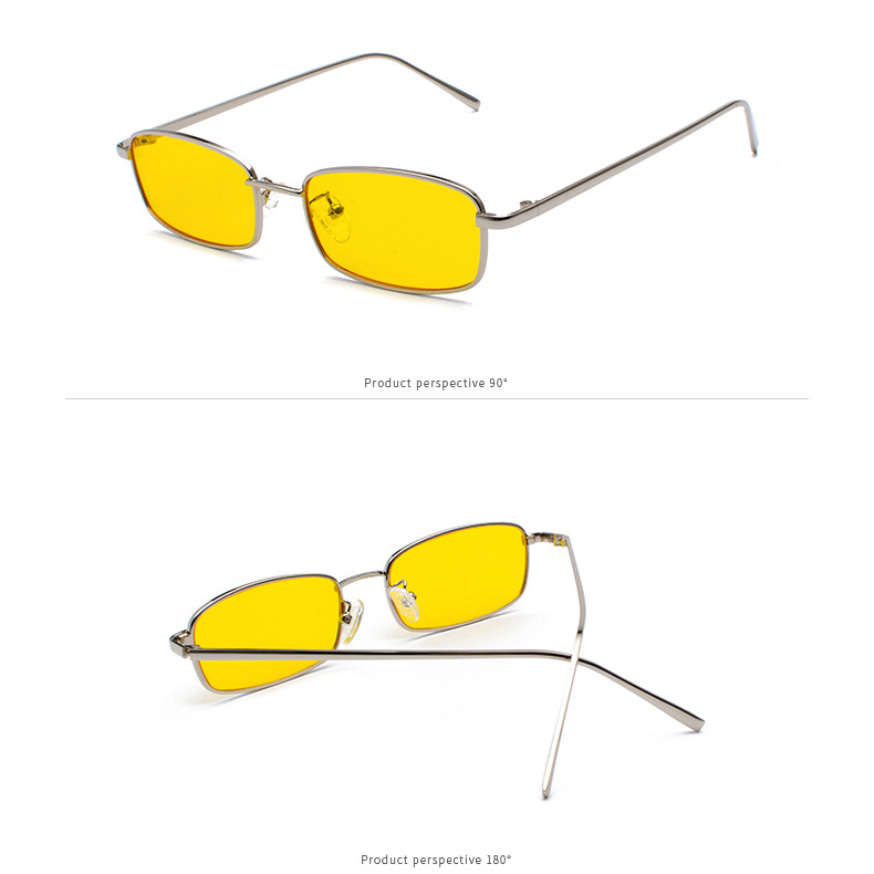 1 pair of fashionable and sweet solid - colored metal - spliced women's sunglasses h5Picture6