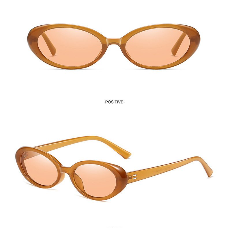 1 Pair Simple Series Daily Solid Color Resin Women Sunglasses h5Picture6