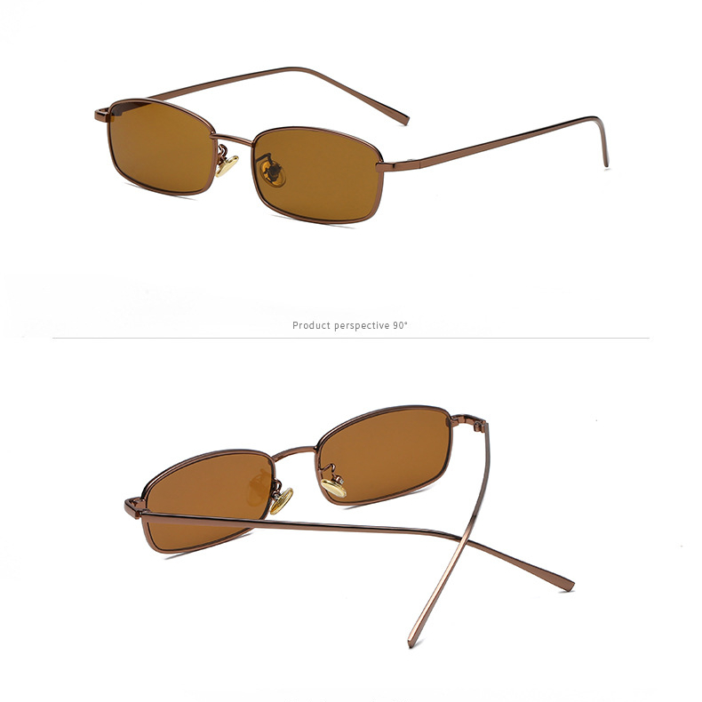 1 pair of fashionable and sweet solid - colored metal - spliced women's sunglasses h5Picture7