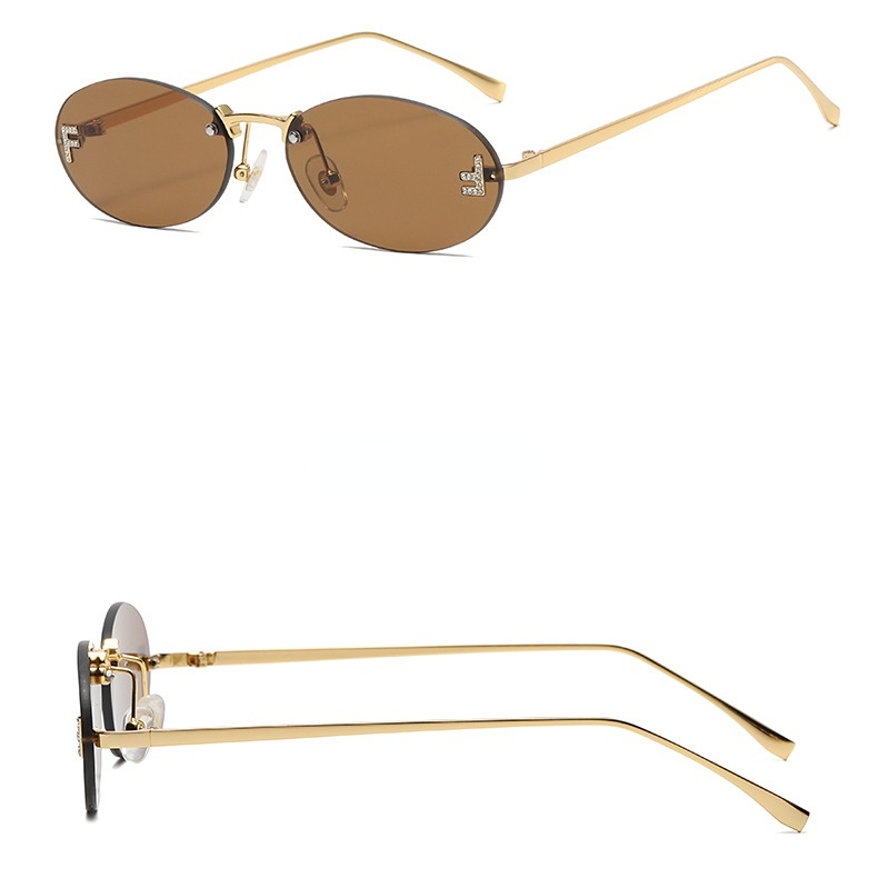 1 par de gafas de sol de aleación de color sólido de uso diario de serie simple para mujer h5Imagen8