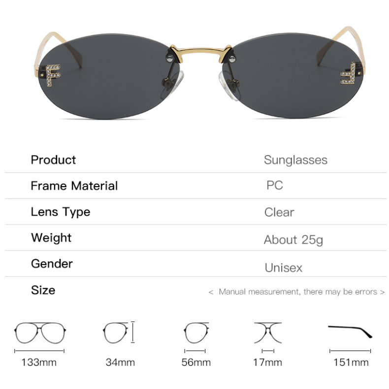 1 par de gafas de sol de aleación de color sólido de uso diario de serie simple para mujer h5Imagen9