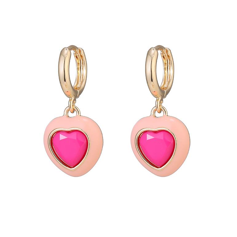 1 Pair Fashionable Series Exquisite Heart Shape Gold Color Alloy Women's Drop Earrings h5Picture9