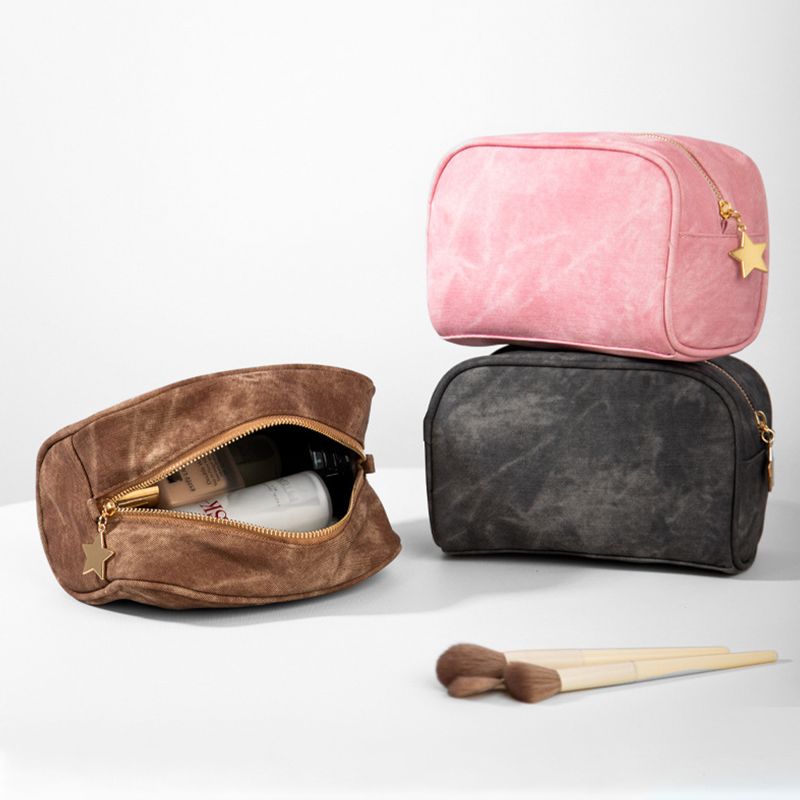 1 Piece Modern Series Durable Casual Mixed Denim Pattern Women's Cosmetic Bags h5Picture3