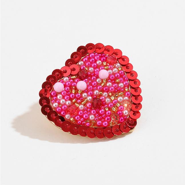 1 Piece Romantic Series Holiday Dazzling Heart Shape Gold Color Alloy Women's Layered Necklaces h5Picture6