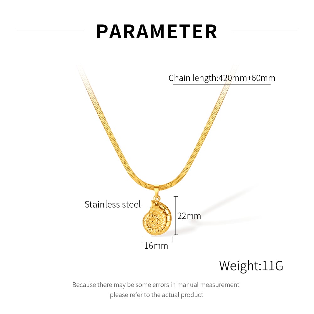 1 pezzo semplice serie retrò geometrica in acciaio inossidabile collane con ciondolo da donna h5Immagine7