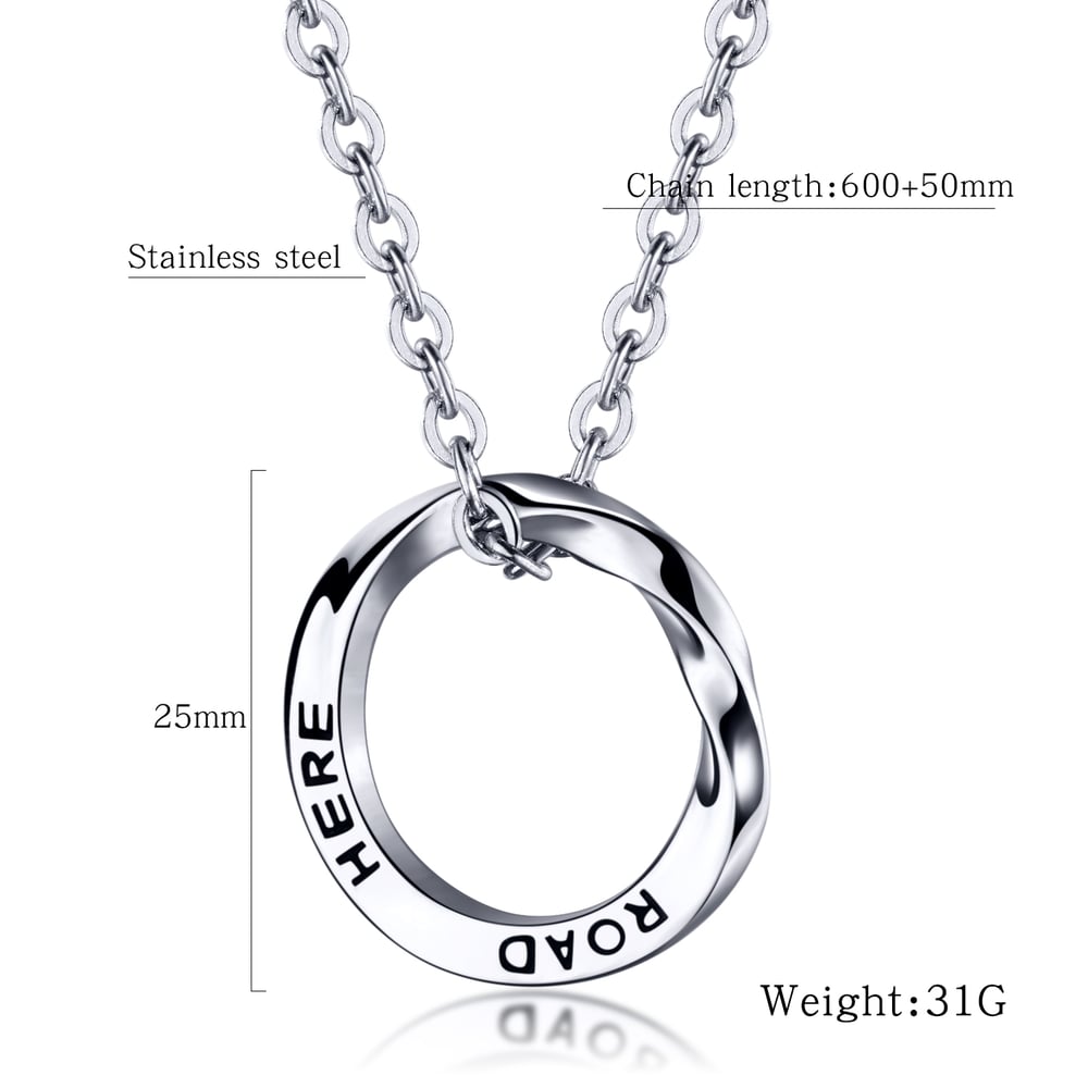 1 Piece Classic Mobius Strip Stainless Steel Men's Chain Necklaces Picture8