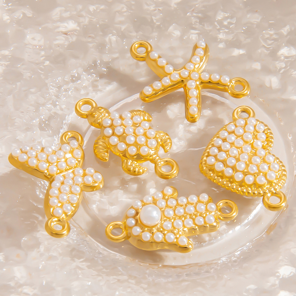 1 Piece Gorgeous Series Elegant Turtle Shape Delicate Stainless Steel Gold Color Women's Pendants h5Picture3