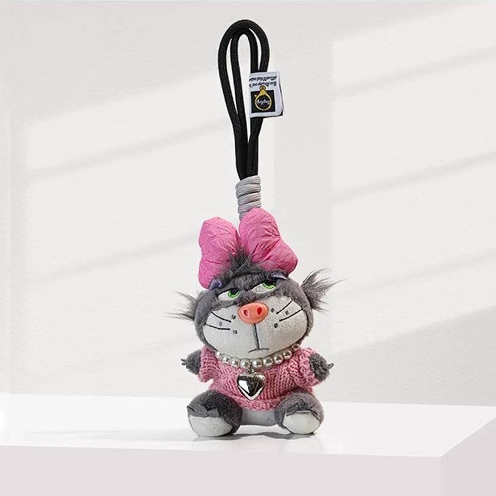 1 Piece Cute Cat Wearring Necklace Women's Bag Charms Picture6