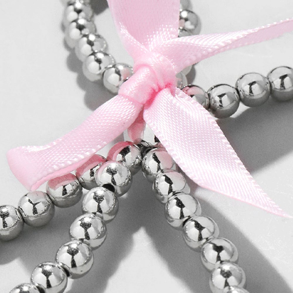 1 Piece Romantic Series Sweet Bow Knot CCB Women's Bag Charms h5Picture6