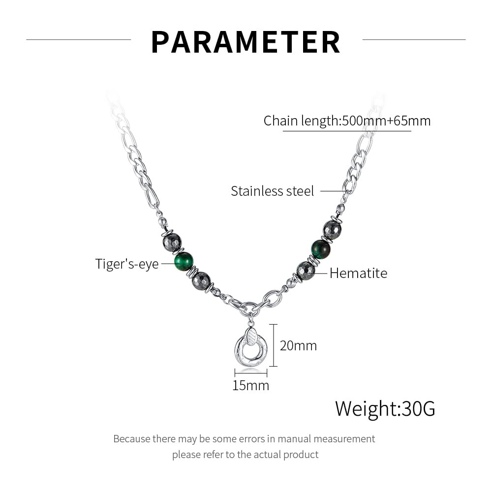 İnce Geometrik Paslanmaz Çelik Erkek Zincir Kolyeler h5Resim6