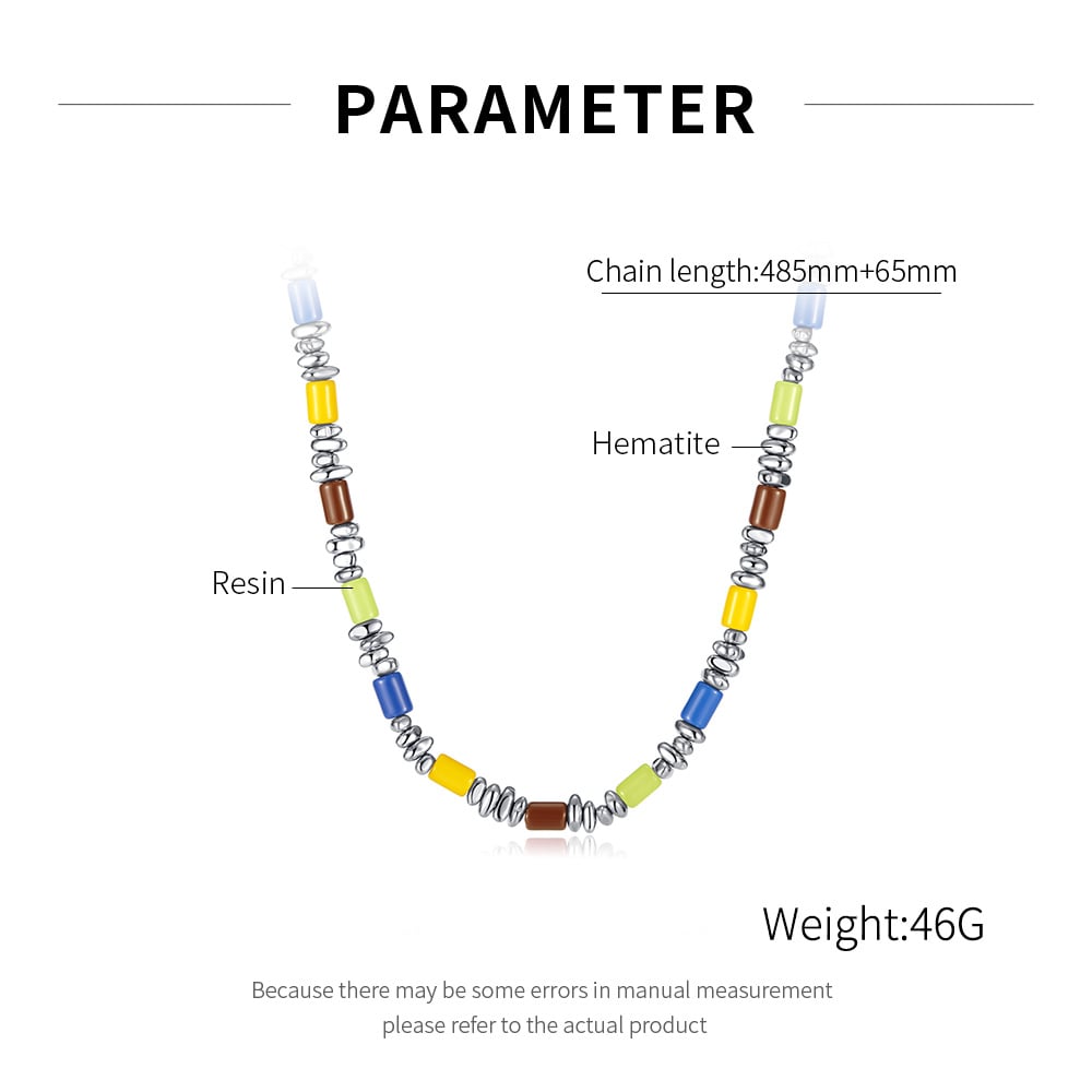Renkli Silindir Paslanmaz Çelik Erkek Boncuklu Bileklikler Resim8