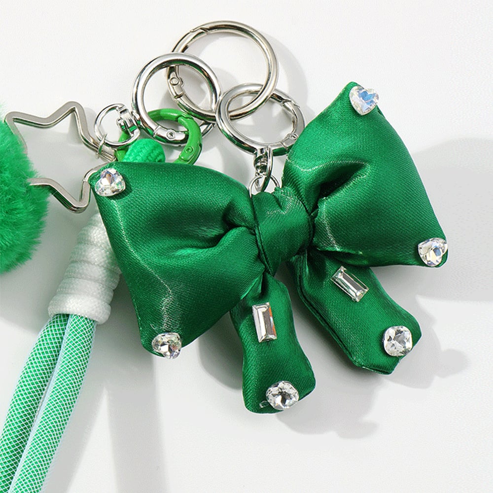 1 pieza de dijes para bolso de mujer con diamantes de imitación de aleación y lazo de serie simple h5Imagen5