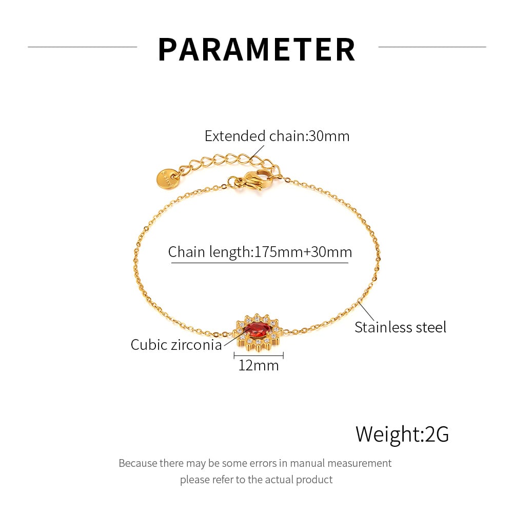 1 Piece Stylish Series Daily Oval Shape Stainless Steel Gold Color Women's Chain Bracelets h5Picture8