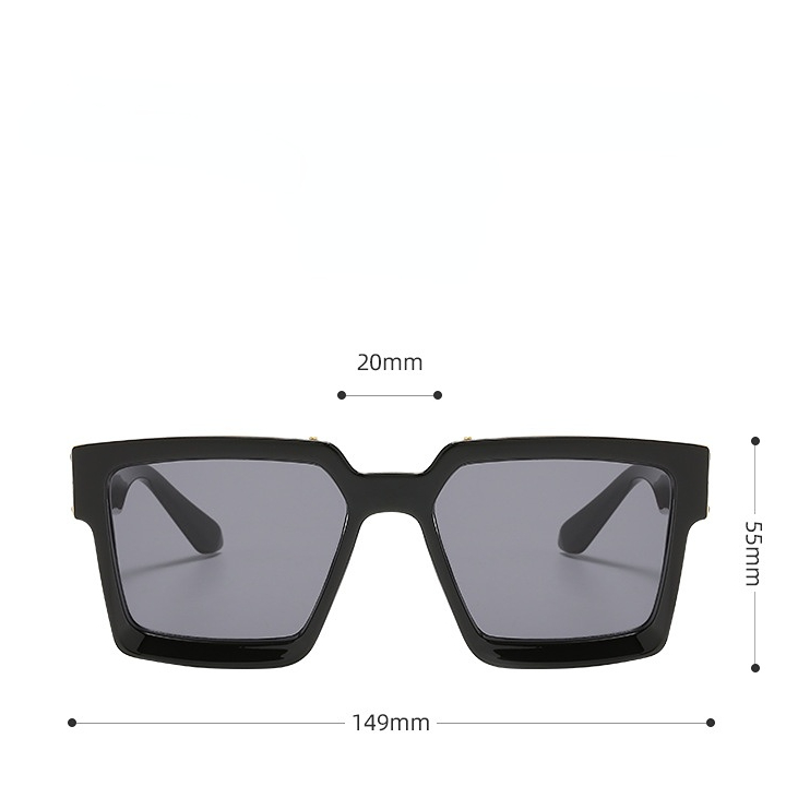 1 Pair of Wide  Brimmed Large  Frame Stylish and Retro Unisex Sunglasse Picture8