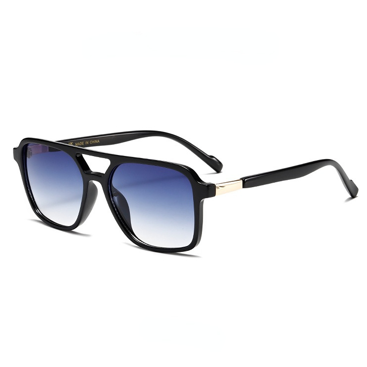 1 Pair Stylish Double  Bridge Leopard Print Metal  Patchwork UV  Protective Women's Sunglasses Picture9