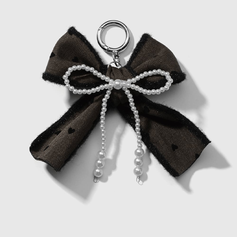 1 Stück Romantische Serie Süße Schleife Knoten Harz Künstliche Perle Damen Tasche Charms h5Bild7