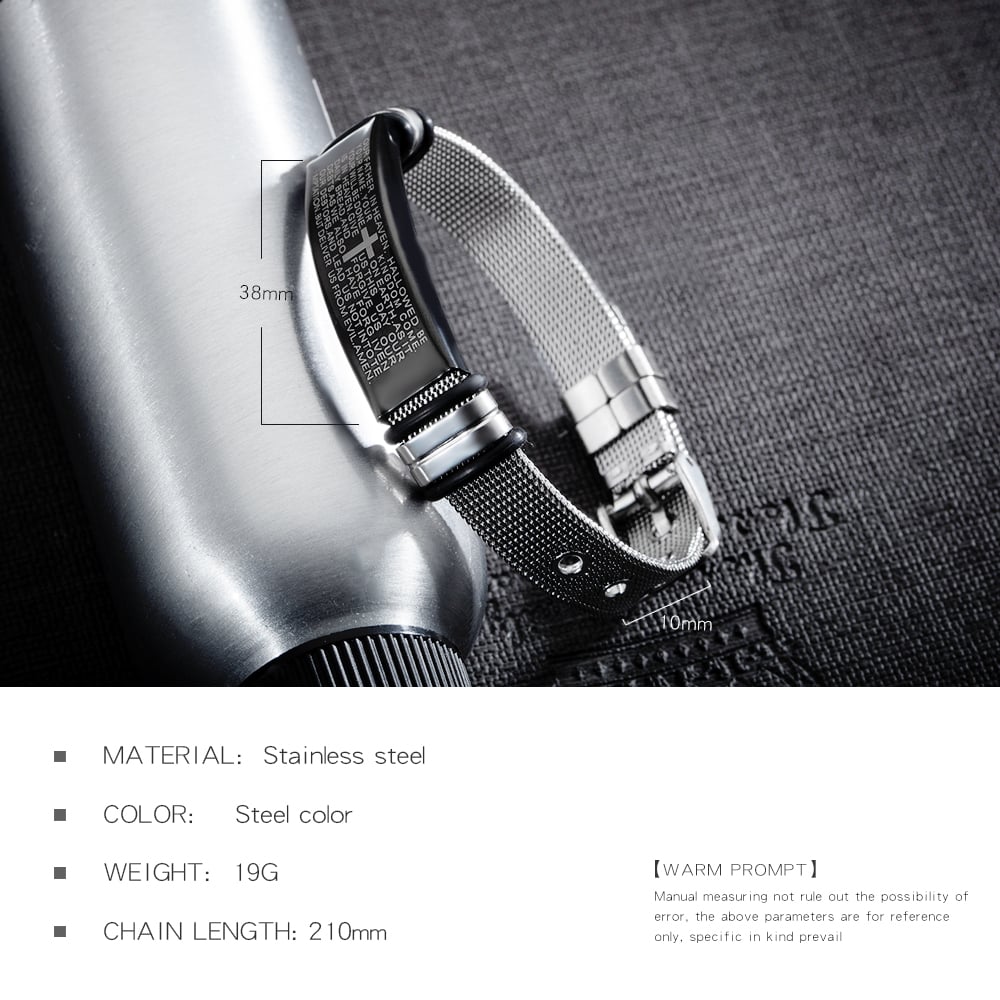 Karmaşık Haç Paslanmaz Çelik Erkek Zincir Bileklikler h5Resim4