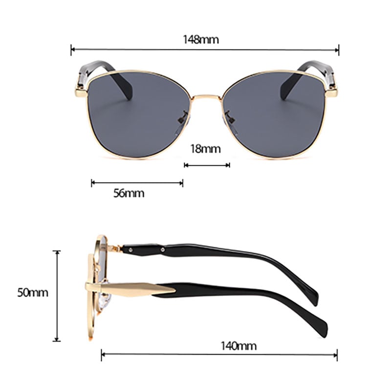 1 Pair Simple Series Casual Patchwork Stainless Steel Unisex Sunglasses h5Picture6