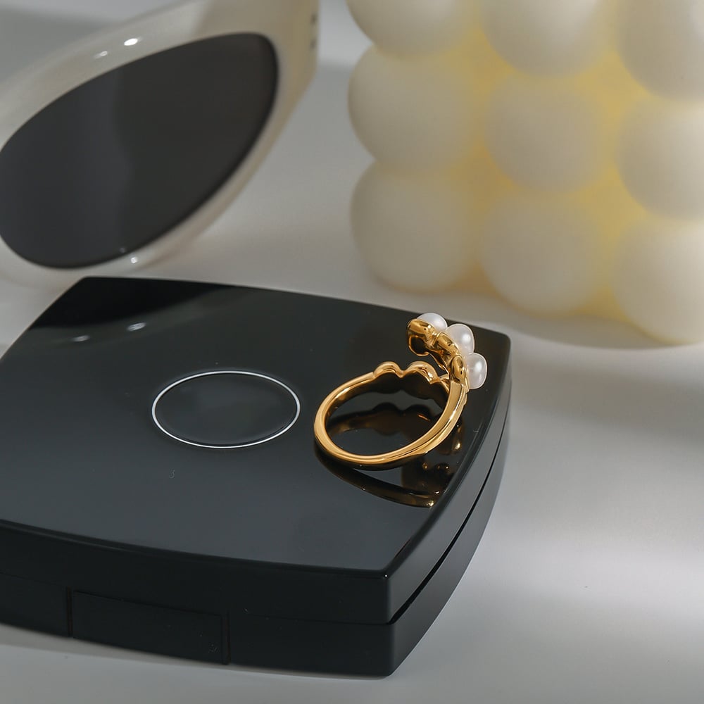 1 Piece Charming Series Elegant Spiral Shape Stainless Steel Gold Color Women's Single Rings h5Picture4