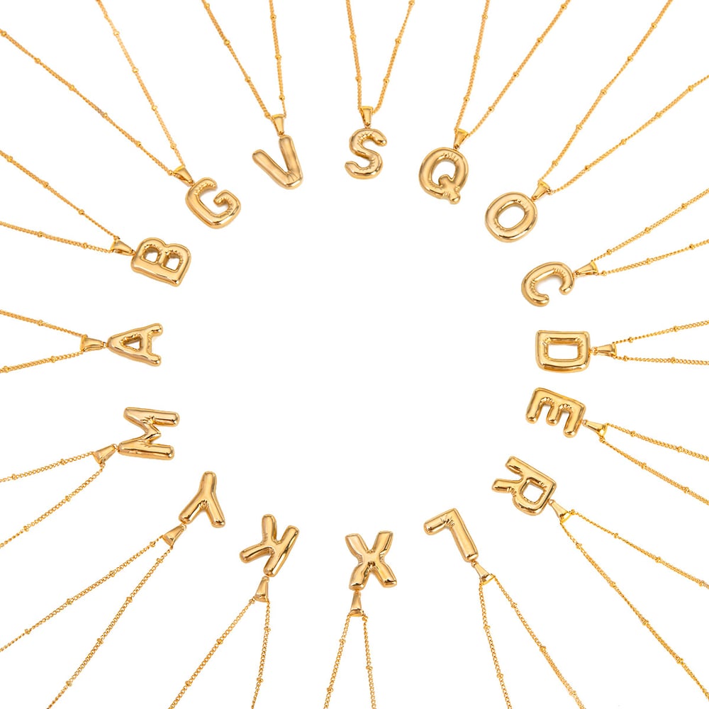 1 Piece Casual Letter Stainless Steel Gold Color Pendant Necklace Picture6