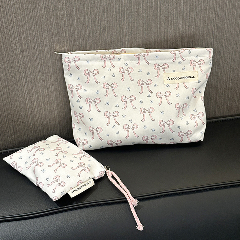 1 Piece Romantic Series Sweet Bow Knot Canvas Women's Bags h5Picture3