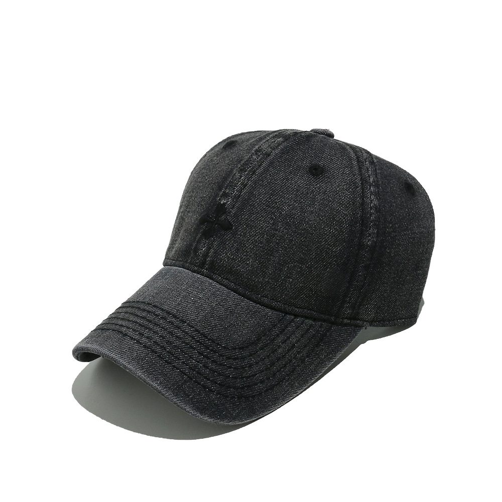 1 Piece Cross Pattern Embroidery Baseball Cap 