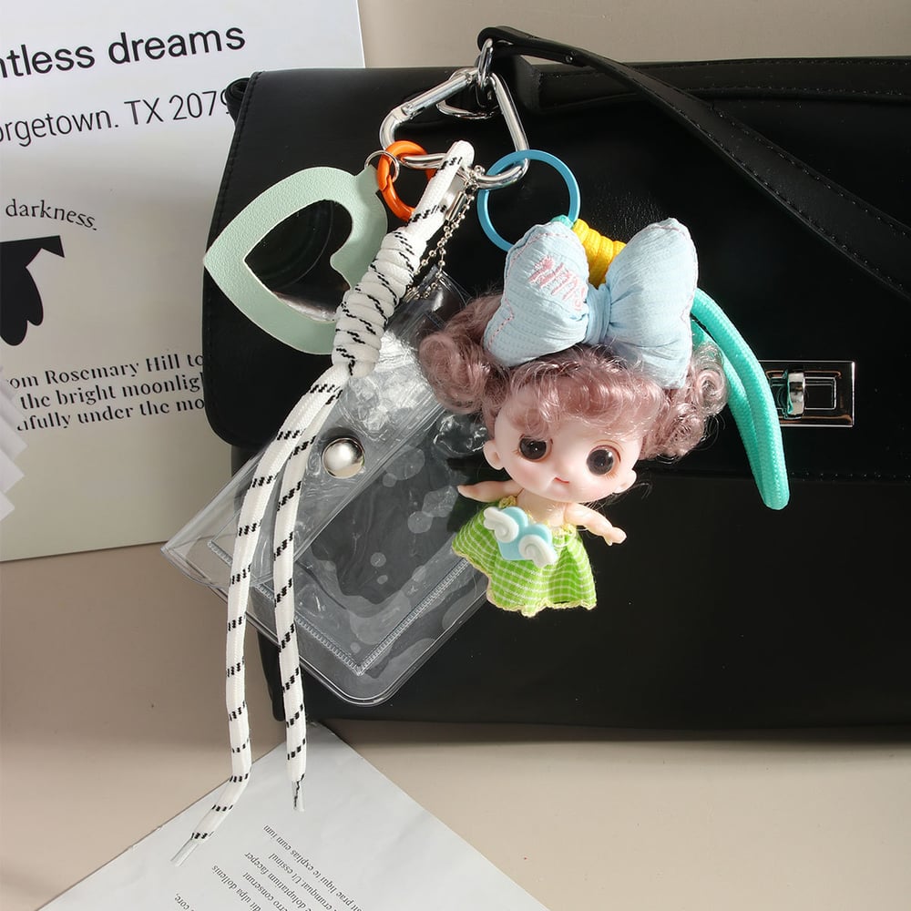 1 Piece Lovely Series Cute Bow Knot Baby Doll Rayon Women's Bag Charms Picture5