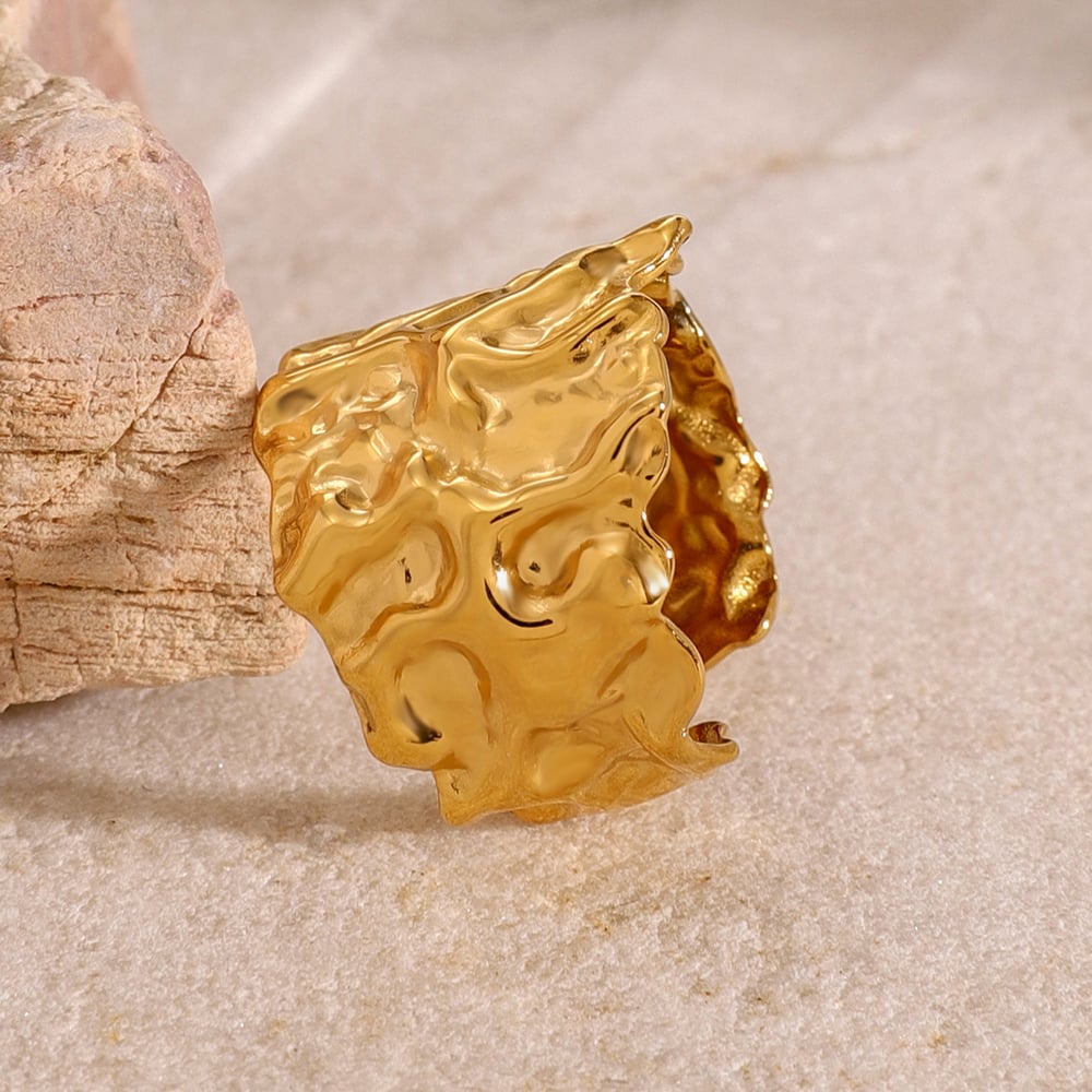 1 piece classic series retro solid color stainless steel  gold plated women bangles h5Picture5