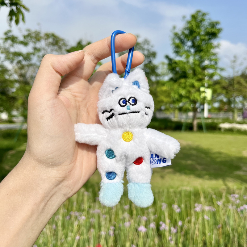 1 Piece Romantic Series Funny Cat Polychrome Furry Rayon Women's Bag Charms h5Picture4