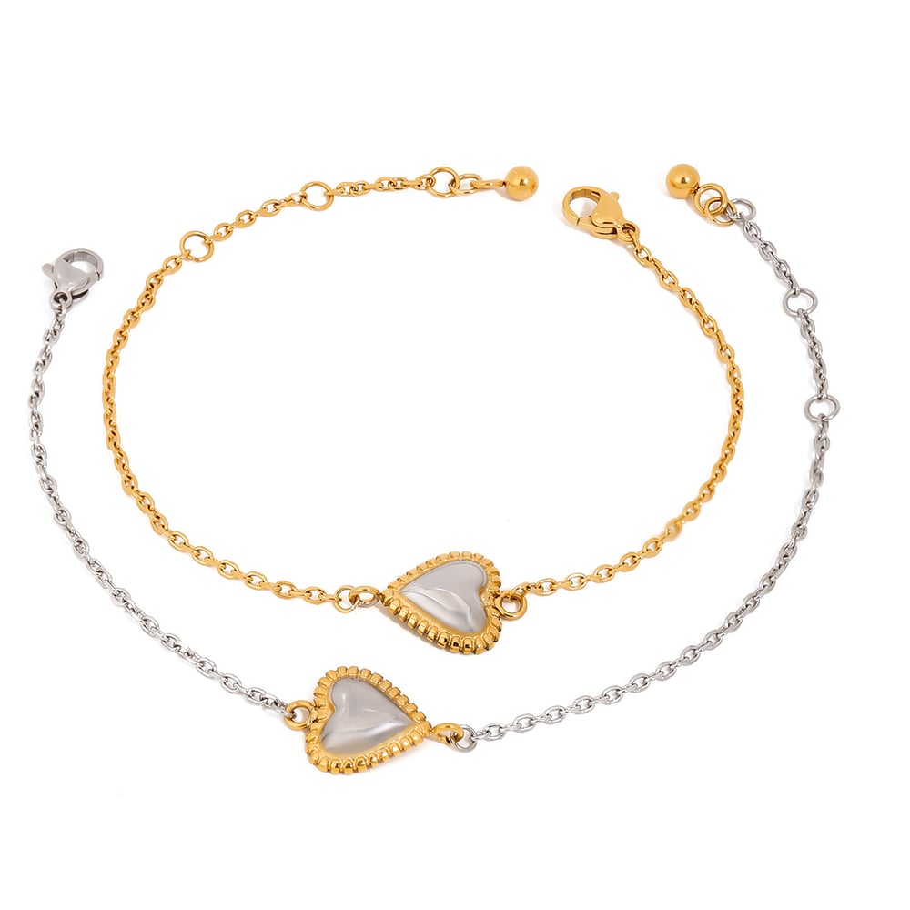 1 Piece Romantic Series Cute Heart Stainless Steel   Gold Color  Women's Pendant Necklaces h5Picture7