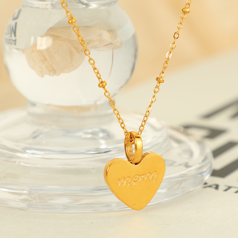 1 piece simple series simple heart stainless steel  gold plated women pendant necklaces h5Picture4