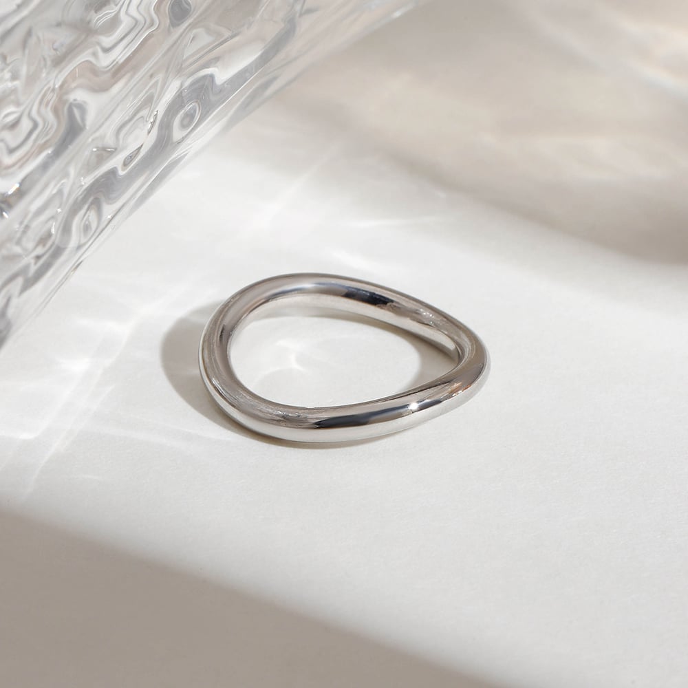 1 piece classic series  style minimalist round stainless steel gold color women's single rings h5Picture9