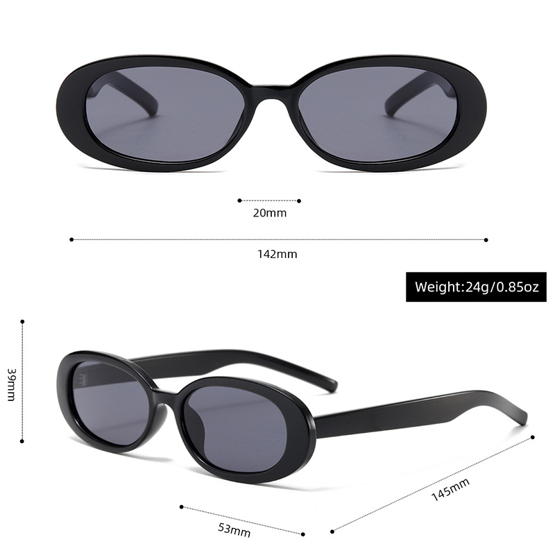 1 Pair Simple Series Daily Solid Color Plastic Women's Sunglasses h5Picture8