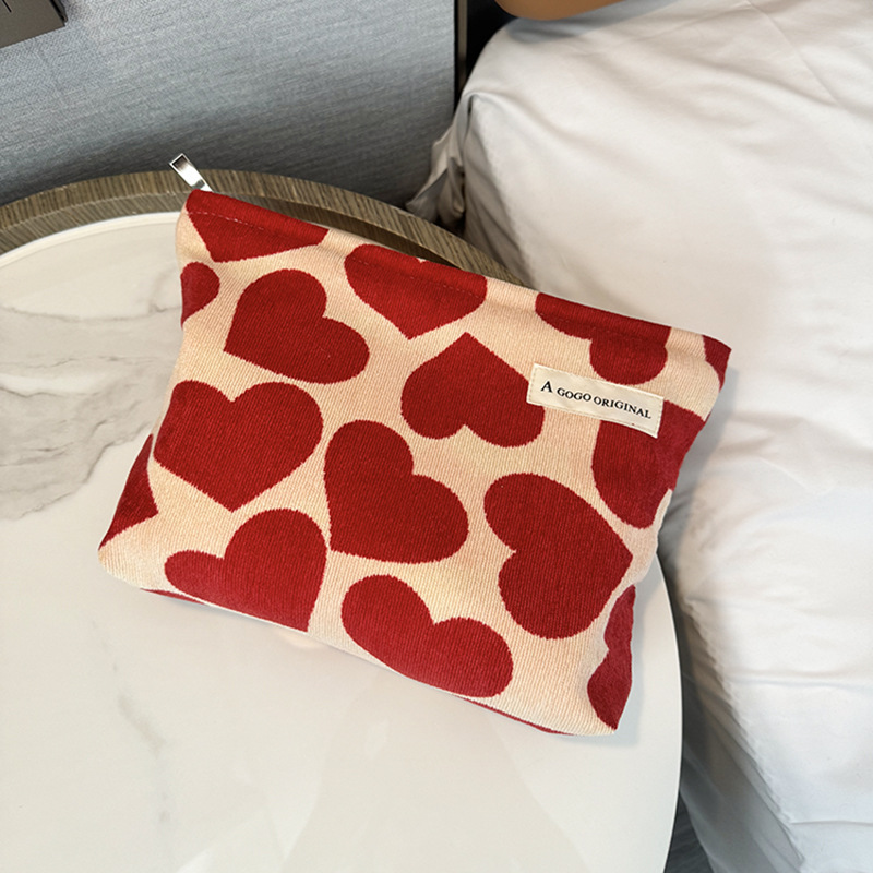 1 Piece Romantic Series Sweet Heart Corduroy Women's Bags h5Picture4